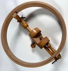 Antique To Vintage French Embroidery Wood Hoop  Table Clamp Style  10 5  Working