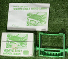 Vintage Weave Easy Hand Loom Green Plastic Craft Tool W  Original Box