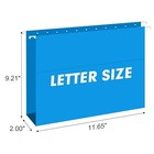 Extra Capacity Hanging File Folders   60 Pack Letter Size 2 Inch Expansion