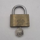 Vintage Safe-t Brass Padlock W  Original Key Working Lock Security Hardware