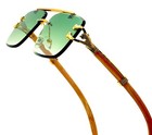 Men Women Sunglasses Square Oversized Designer Fashion Style Retro Shades Gold