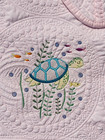 Embroidered Baby Quilt  Embroidered Quilt  Baby Blanket  Purple Baby Blanket