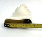 Vintage White Leather Doll Boot Buttons Soft Kid Antique Single Shoe