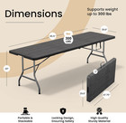 10 Pack Of 8 Feet Foldable Table With Built In Handle   Steel Legs   Heavy Duty 