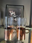 Vintage Beucler Copper Brass Irish Turkish Coffee Latte Glasses Set Of 4