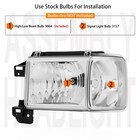 For 1987-1991 Ford Bronco F150 F250 F350 F450 Halogen Headlights Set Lh rh