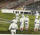 Vintage 1919 Boston Red Sox Warming Up Baseball Colorized Postcard Early Rppc
