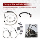 Sportster Xl 12   Handlebar Extended Cable Kit For Harley 2014-up No Abs Chrome
