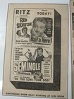 Vtg Newspaper Clipping Movie Ad Lot Half A Hero Red Skelton Seminole 1950s Films