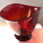 Vintage Antique Hand Blown Red Ruby Color Bowl Art Glass