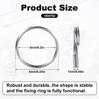 1000pcs Small Key Rings Stainless Steel Split Rings  6mm Double Jump Rings Mini 