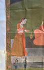 Vintage Indian Pichwai Folk Art Painting On Canvas Unmounted 42 In X 35 In