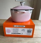 Le Creuset Enameled Cast Iron 2 Quart Heart Cocotte Dutch Oven Shell Pink New