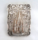 Nathaniel Mills English Hallmarked Sterling Silver Card Case   Scott Memorial