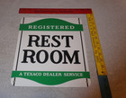 Vintage Texaco Restroom Registered Men   Woman 12  Porcelain Metal Gasoline Sign