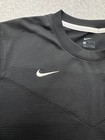 Nike Dri-fit Long Sleeve Shirt Mens Large Black Athletic Training Top Polyester