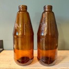 Set Of 2 Vintage Anheuser-busch Amber Empty Beer Bottles