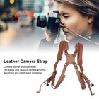 Double Camera Leather Harness - Quick Release   Adjustable