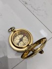2  Brass Push Button Sundial Compass Vintage Nautical Pocket Navigation Gift