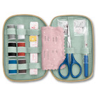 Compact Travel Sewing Kit   Mint Jacobean
