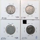Lot Of Canada Coins  1922  1927  1929   1934 - 5 Cents