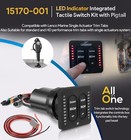 15170-001 Led Integrated Indicator Tactile Trim Tab Switch Kit For Lenco Marine