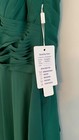 Emerald Green V-neck Lace Up Back Prom Bridesmaid Ball Dress Long Chiffon Formal