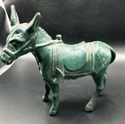 Antique Original Paint Cast Iron Donkey Coin Still Bank Mule Burro  A C Williams