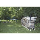 Ironton Adjustable Steel Firewood Rack  3-5 16in l X 13in w X 44in h