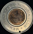 1935 Uncirculated Lincoln Cent  Encased In An Aluminum Round   Lucky Penny  