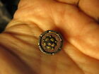  Antique Vintage Rare Cut Steel Bead Metal Brass Enamel Applique Sewing Button