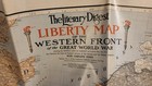 Wwi 1918 Western Front Battle-line Liberty Map  Coated Cloth  Large 51  X 42  