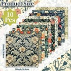 10 Pcs William Morris Quilting Fabric Bundles 20 X 20 Inch