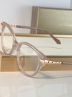 Bvlgari Women s Eyeglasses Frame Transparent Beige Cat Eye Full Rim Luxury