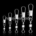 100pcs Fishing Barrel Swivel With Interlock Snap Fishing Swivel Size 14 -5 0