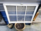 Vintage Farmhouse Old Wood Window Sash 6 Pane Window Frame 36 X 28 Brass Latch