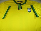 Pele   Autographed Team Brazil Pro-style Yellow Soccer Jersey   Psa dna
