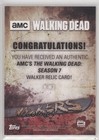 2017 Topps The Walking Dead Season 7 Walkers Relic Walker  r-w3 0fr5