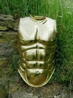 18g Roman Vintage Steel Golden Medieval Muscle Armor Cuirass Breastplate Jacket