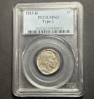 1913-d Type 2 Buffalo Nickel     Pcgs Ms62 Toned      Semi Key Date 