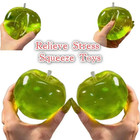 Squishy Green Apple Stress Ball Soft Fidget Sensory Toy For Adhd Autism Slow Reb