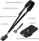 Waka Rapid Camera Neck Strap With Quick Release And Safety Tether  Black 