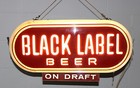 Very Rare Vintage Carling Black Label Beer Lighted  Sign 1950 s - 60 s - Works
