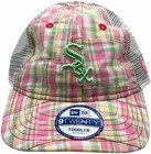 White Sox Toddler Trucker Mesh Madras Hat Adjustable Pink