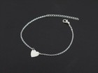 Silver Plated Heart Anklet Ankle Bracelet Foot Chain