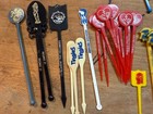  134  Vintage Cocktail Stir Swizzle Sticks   Skewers