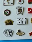 20 Vintage Las Vegas Royal Flush Casino Poker Playing Cards Gambling Lapel Pins