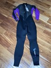 O neill Reactor 3 2 Full Women s Wetsuit Back Zip Black purple Size 8