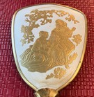 Vintage Gold Tone  Hand Mirror Hair Vanity