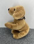Russ Berrie Brown Puppy Dog Plush 11  Stuffed Animal With Bow